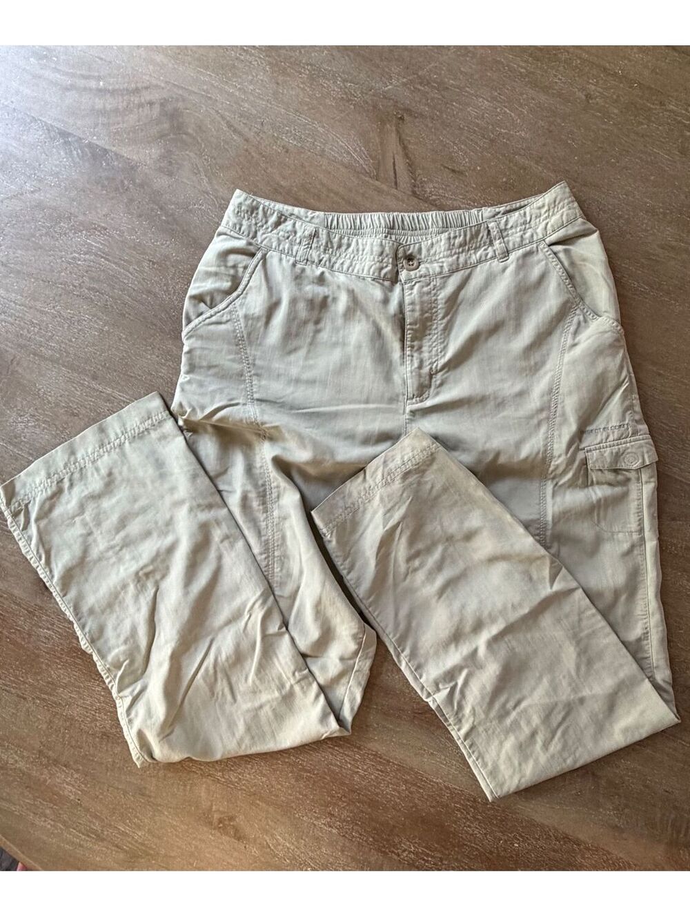 Columbia Insect Blocker Beige Outdoor Hiking Travel Pants Casual Wms 10 Regular